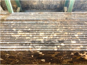 Dark Emperador Marble Stairs,Steps, Dark Emperador Brown Marble Stairs