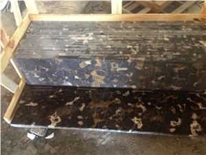 Dark Emperador Marble Stairs,Steps, Dark Emperador Brown Marble Stairs