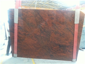 Red Multicolor Granite Slabs & Tiles, India Red Granite