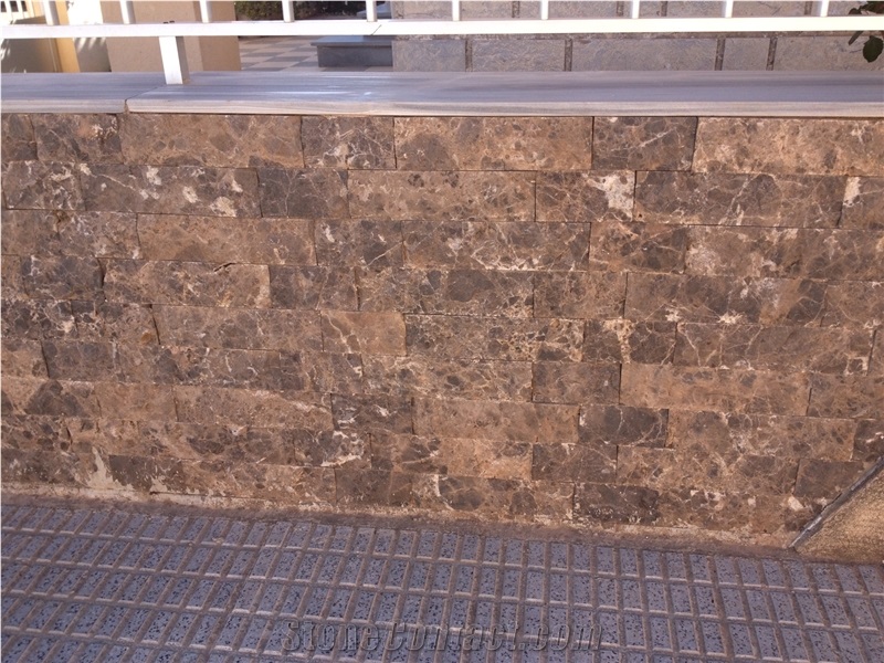 Rustic Dark Emperador Marble Wall Cladding