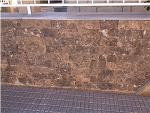 Rustic Dark Emperador Marble Wall Cladding