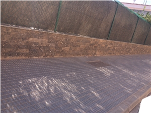 Rustic Dark Emperador Marble Wall Cladding