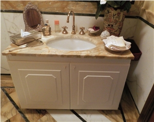 Siena Yellow Marble Vanity Top, Giallo Siena Marble Bathroom Top Siena Yellow Marble Vanity Top, Giallo Siena Marble Bathroom Top