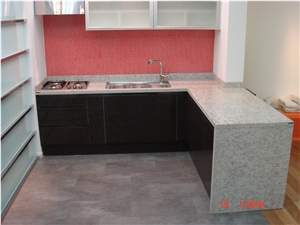 Kitchen Photo,White Quartz Stone Countertop