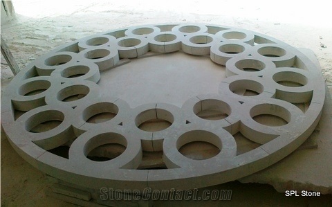 Ataija Cream Limestone Window Frame Real Abadia Hotel Project