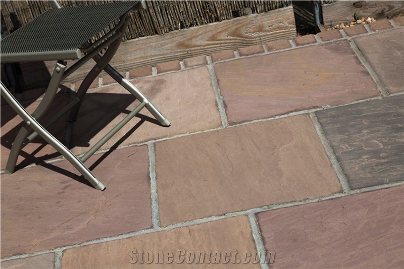 Autumn Brown Sandstone Patio Floor Tiles