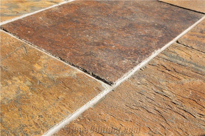 Chinese Slate Machine-cut Sides with Riven Top