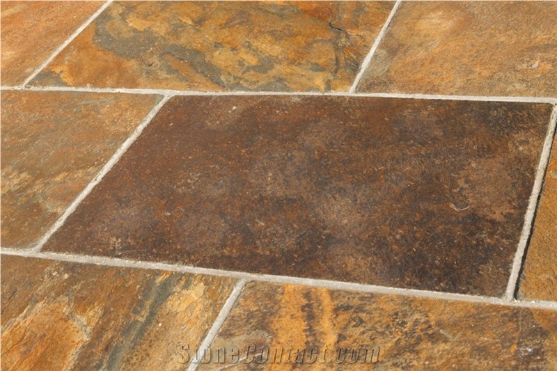 Chinese Slate Machine-cut Sides with Riven Top