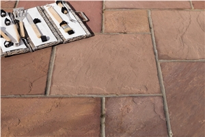 Modak Sandstone Hand Cut Patio Floor Tiles