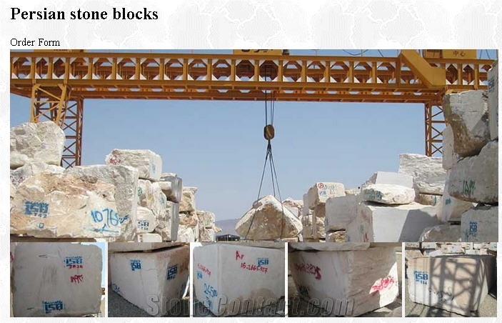 Crema Gerbera Travertine Blocks, Persian Cream Travertine Blocks