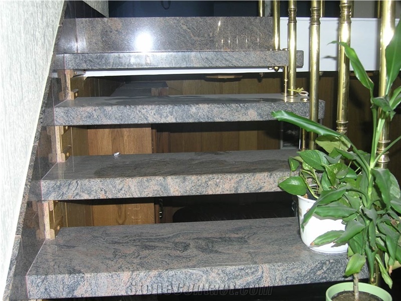 Juparana India Granite Staircase