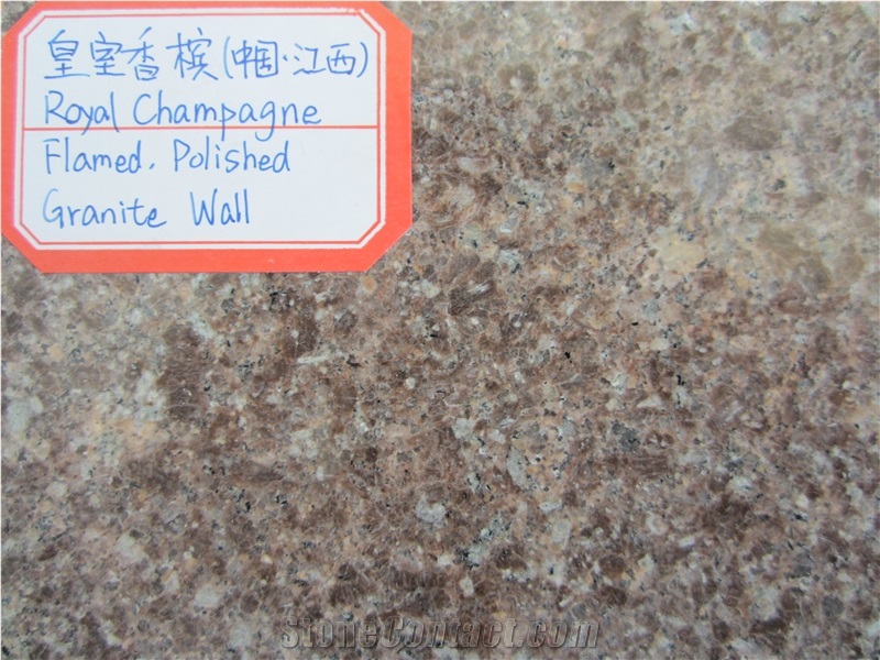 Royal Champagne Granite Slabs & Tiles, China Brown Granite