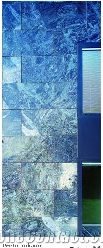 Preto Indiano Granite Wall Cladding, Preto Indiano Black Granite Wall