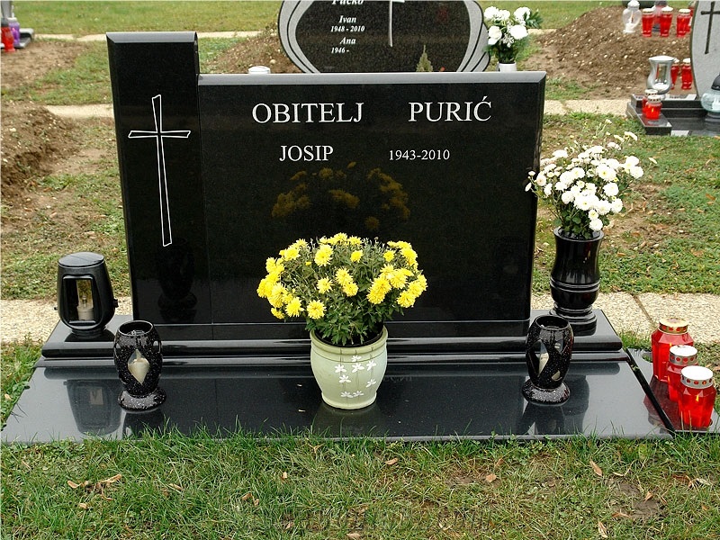 Absolute Black Granite Tombstone