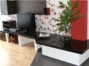 China Absolute Black Granite TV Set Counter Top, Shanxi Black Granite Furniture China Absolute Black Granite TV Set Counter Top, Shanxi Black Granite Furniture
