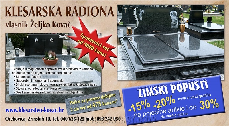 Promotion Impala Black Granite Monument