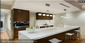Caesarstone Osprey Quartz Stone Countertop, in 60mm Pencil Round