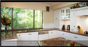 Juparana Florentina Dark Granite Countertop, in 40mm Bullnose