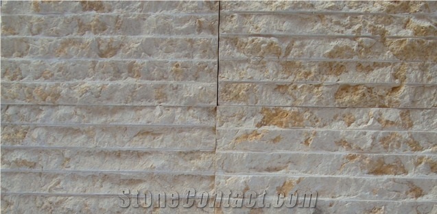 Jerusalem Grey Limestone Grooved Tiles