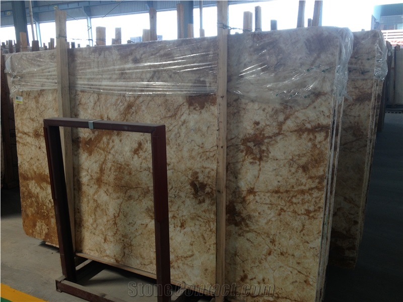 Golden Brown Marble Block, Turkey Brown Marble
