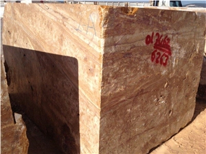 Golden Brown Marble Block, Turkey Brown Marble