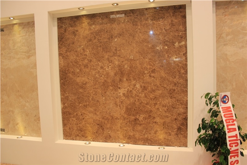 Crystal Emperador Marble, Alanya Emprador Light Polished Marble