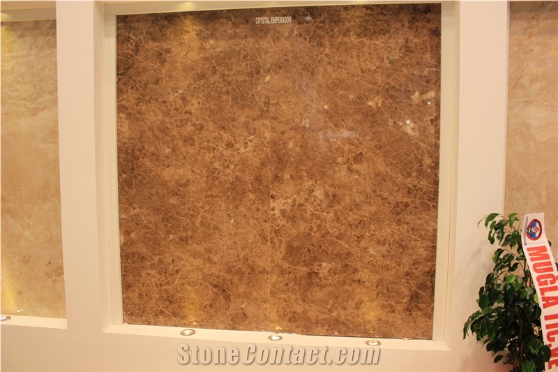 Crystal Emperador Marble, Alanya Emprador Light Polished Marble