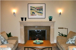 Champagne Beige Limestone Fireplace Champagne Beige Limestone Fireplace