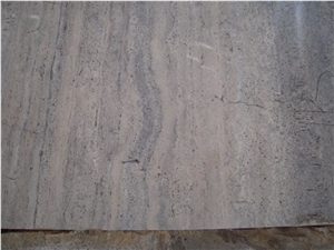 Light Silver TravertineSlab, Turkey Grey Travertine