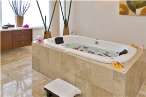 Oro Azteca Travertine Bathroom