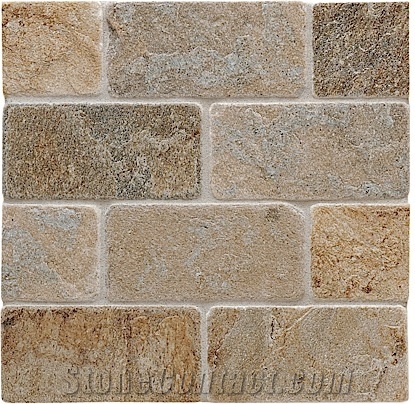 Shabui Stone Collections Tumbled Rustic Slate 3 X 6 Field Tile in Kitaro