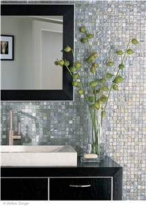 Vintage Glass Zinc Luster 1 X 1 Mosaic