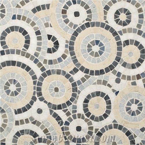 Azul Macaubas Quartzite Celestial Starry Blue Polished Mosaic