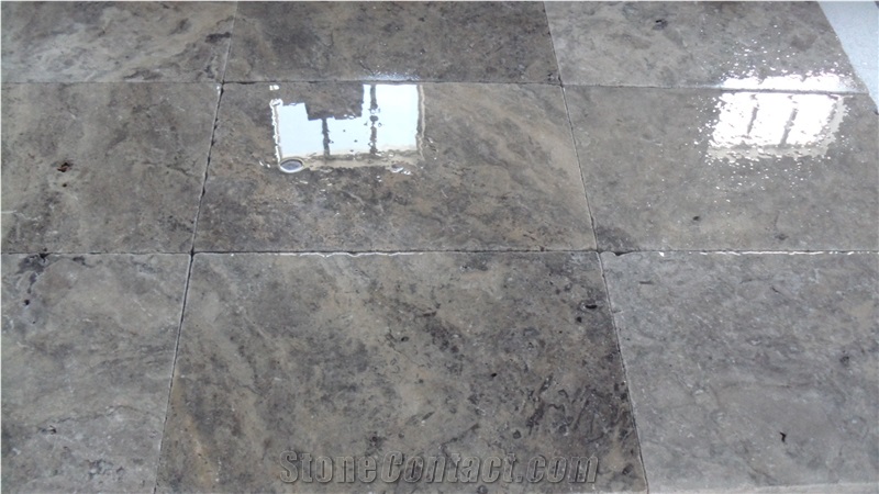 Silver Travertine 16x24x1.1/5" Tumbled Pavers