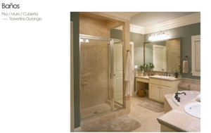 Durango Autumn Travertine Bathroom Basins, Bath Top
