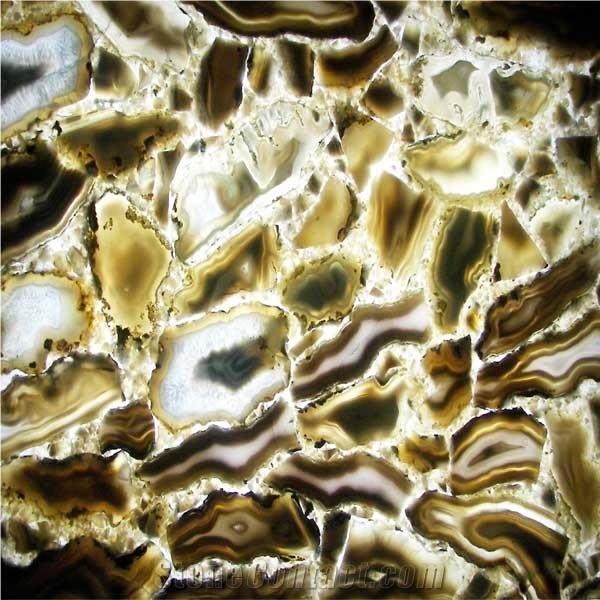 Brown Agate Gem Stone Slab