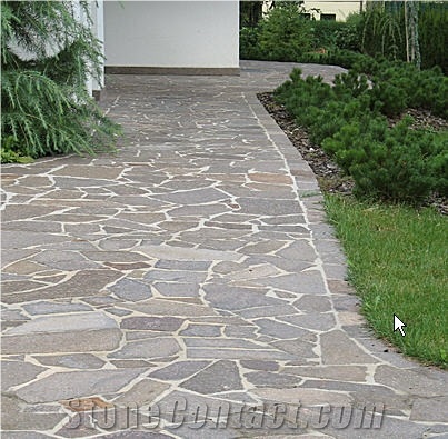 Porfiroide Grigio Quartzite Flagstone Paving