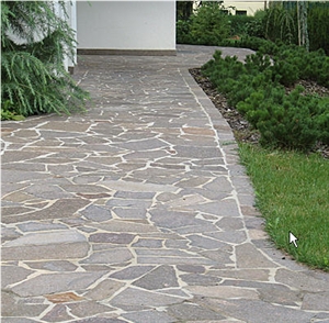 Porfiroide Grigio Quartzite Flagstone Paving
