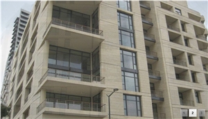 Niwala Yellow Limestone Building Wall Cladding, Niwala Amarillo Limestone Facade