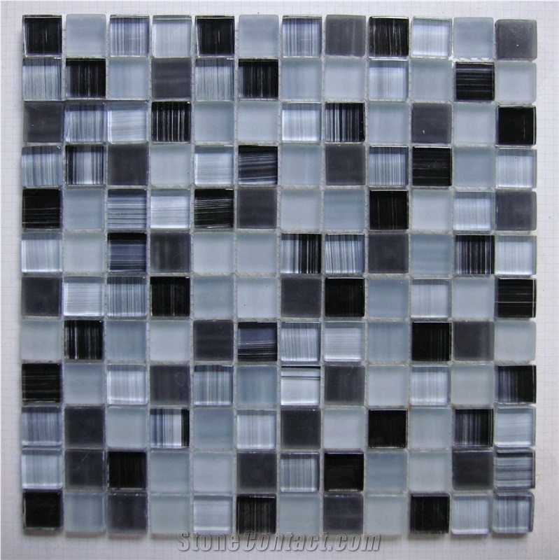 High Quality Glass and Marble Mosaic Tile (HCM-X-014)