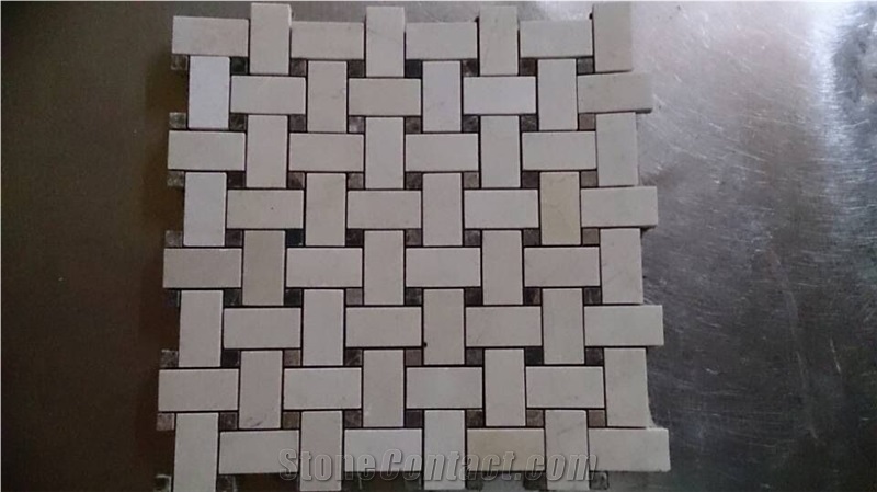 Shayan Cream Beige Marble Mosaic