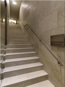 Grigio Alpi Limestone Stairs, Grigio Alpi Grey Limestone Stairs
