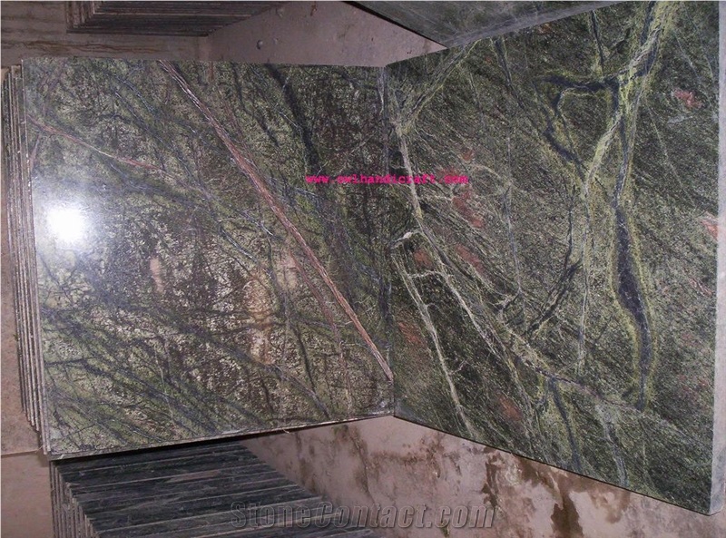 Bidasar Green Marble ,Rain Forest Green Tile