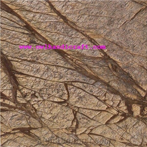 Rainforest Brown , Bidaser Gold, Rainforest Brown Marble Tiles