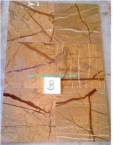 Rainforest Brown , Bidaser Gold, Rainforest Brown Marble Tiles