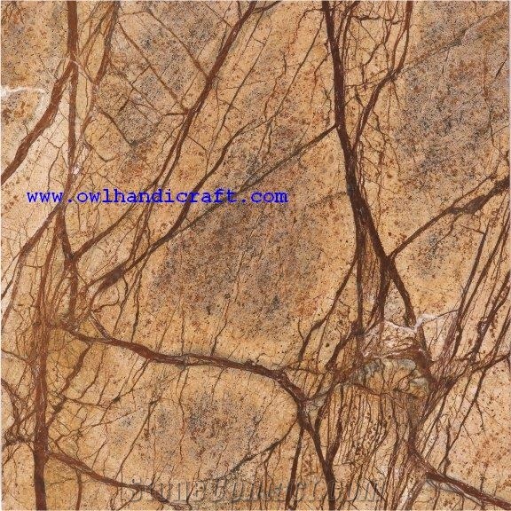 Rainforest Brown , Bidaser Gold, Rainforest Brown Marble Tiles