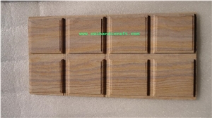 Wall Cladding Stone, Decorative Stone Tile, Teak Wood Sandstone