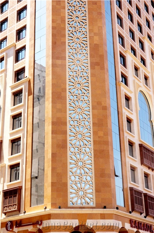 Indus Gold Building, Walling, Indus Gold Yellow Limestone Walling