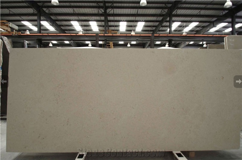 Honed Balzac Limestone Slabs, France Beige Limestone