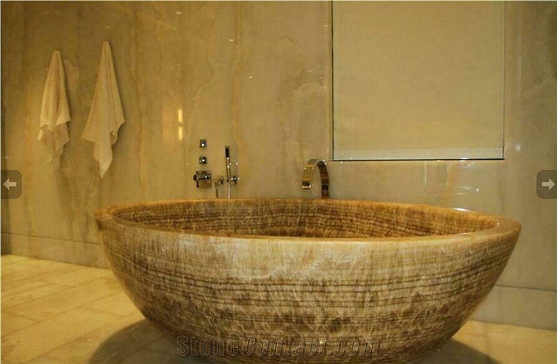 Stalattite Medeazza Onyx Bath Tub, Stalattite Medeazza Brown Onyx Bath Tub